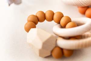 Gifts For Baby: Rainbow Child Rubi Teether - Almond