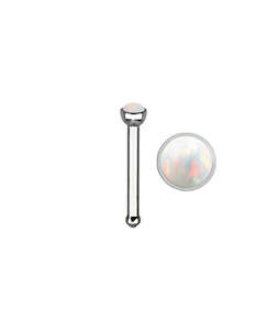 White Opal - 18g - Nose Bone