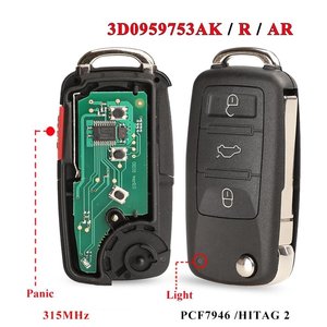 Volkswagen Remote Car Key KR55WK45022 315Mhz ID46 - GIZ Tech Auto Parts