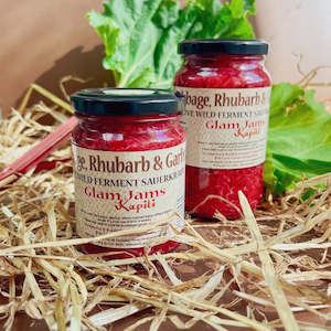 Raw Sauerkrauts: Rhubarb and Garlic Sauerkraut