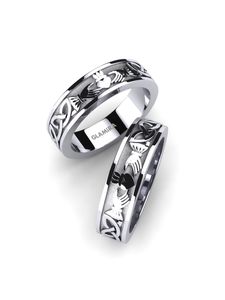 White Silver Wedding Ring Celtic Claddagh GLAMIRA NZ