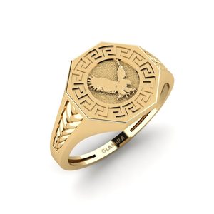 Round cut 14ct Yellow Gold Men's Ring Relic GLAMIRA NZ