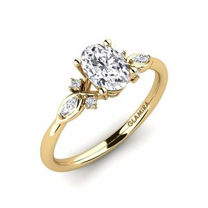 Engagement Rings: 0.66 Carat Oval cut 14ct Yellow Gold Diamond Engagement Ring Gisu - Oval GLAMIRA NZ