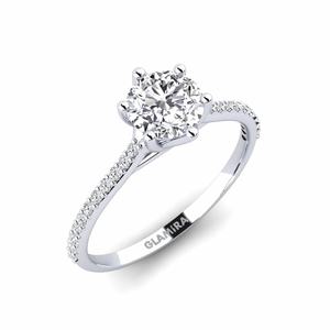 0.8 Carat Round cut 14ct White Gold Lab Grown Diamond Engagement Ring Villeparis GLAMIRA NZ