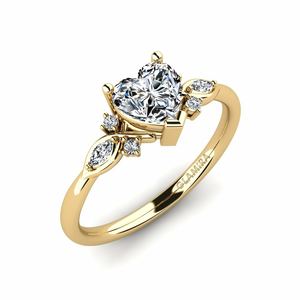 Heart cut 14ct Yellow Gold Zirconia Engagement Ring Gisu - Heart GLAMIRA NZ