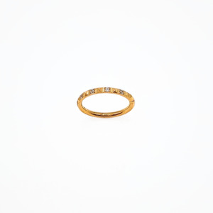 Crystal Pave Pyramid Cut Segment Hoop