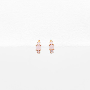 Dreamy Gem Huggies - Pink Opal