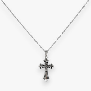 Twin Crucifix Design Necklace