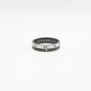 Roman Numeral Two Tone Spinning Ring