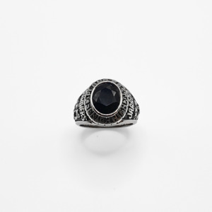 Stone Jaguar Signet Ring