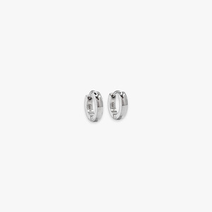 Mens Earrings: Rounded Small One Touch Hoop