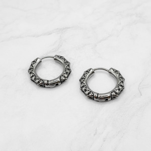 Crucifix One touch Hoops