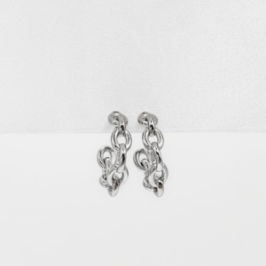 Mens Earrings: Curb Chain Hoops