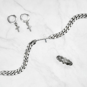 Mens Bracelets: Faith Cuban Chain Bracelet