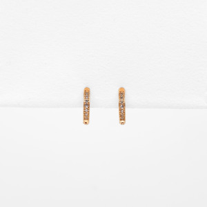 Crystal One Touch Hoops