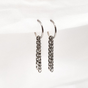 Mens Hoops: Double Chain One Touch Hoops