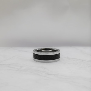 Black Carbon Fiber Ring