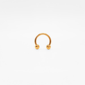 Nose And Septum: 16G Horseshoe - Gold
