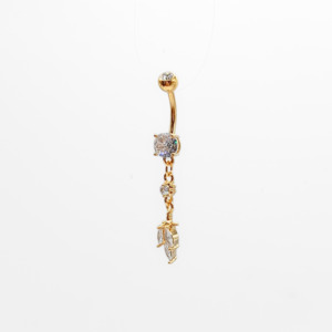 Marquise Dangle Belly Bar