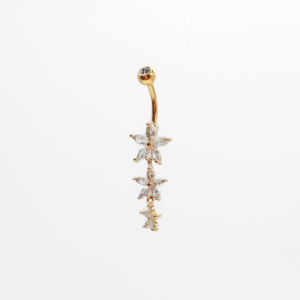 Belly Bars: Triple Flower Belly Bar