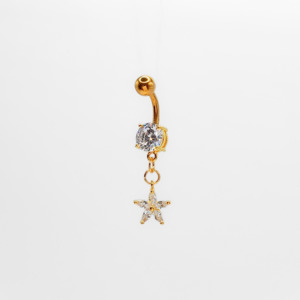 Daisy Single Drop Belly Bar