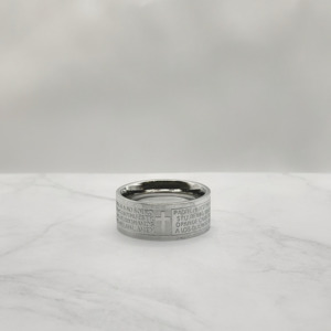 Black Hues: Faith Band Ring