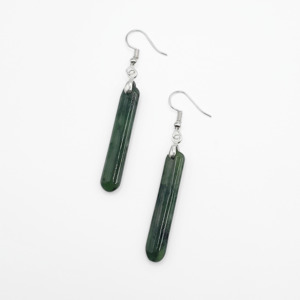 40mm Pole Greenstone Earrings