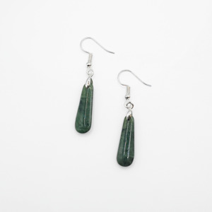 23mm Drop Greenstone Earrings