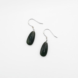 18mm Tear Drop Greenstone Earrings
