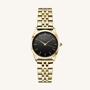 Rosefield: The Ace XS - Gold / Black Dial