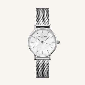 Rosefield: The Small Edit - Silver Mesh / White Dial