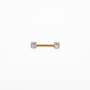 Double Gem Sparkle Nipple Bar