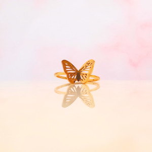 No Gemstones: Filigree Butterfly Ring