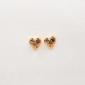 Starlight Heart Stud Earrings