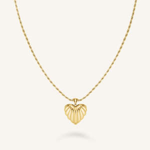 Rosefield - Ridged Heart Pendant