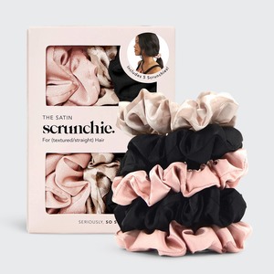Accessories: Satin Sleep Scrunchies 5pc - Assorted