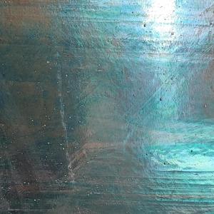 96 Coe Glass: Clear/Deep Sky Blue Irid T