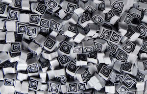 Millefiori Nt: Black & White Squares O (4/5mm)