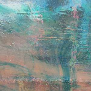 96 Coe Iridised Luminescent Glass: Clear / Sea Blue Irid T