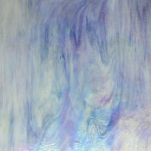 96 Coe Iridised Luminescent Glass: Irid White / Superior Blue O