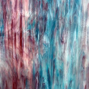 Medium Purple / Sky Blue / White / Clear O