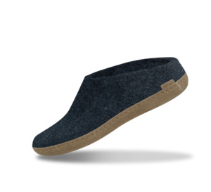 The leather slip-on denim