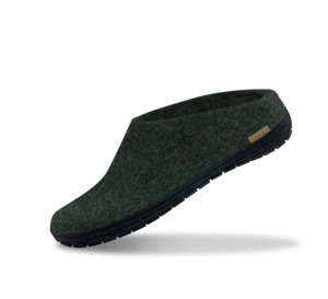 The black rubber slip-on forest