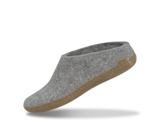 The leather slip-on grey