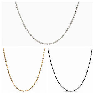 Pendant Chain: Stainless Steel Ball Chain - Silver | Gold | Black