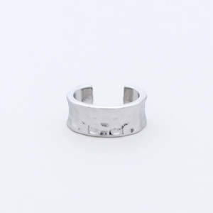 Non Piercing: Hammered Ear Cuff - Silver