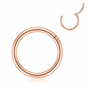 Bundle Deals: 16 Gauge Hinged Segment Hoop Rings Bundle - Rose Gold
