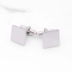 Cufflinks: Stainless Steel Square Cufflinks