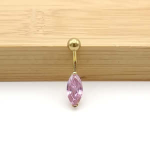 Marquise CZ Belly Button Rings