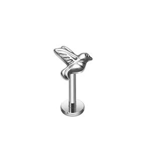 Dove Titanium Flat Back Stud Earrings